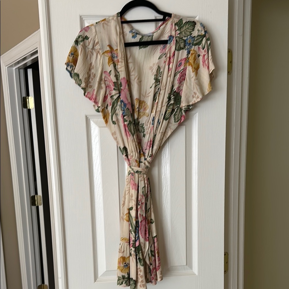 Auguste The Label Cream Ruffled Wrap Sundress - Picture 2 of 4